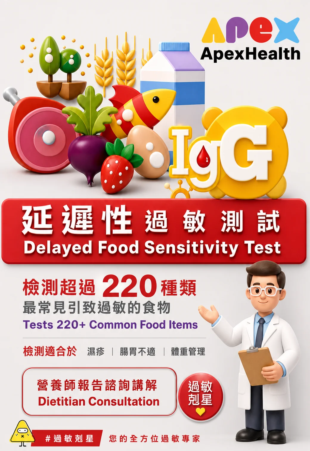 IgG 延遲性食物過敏測試 介紹