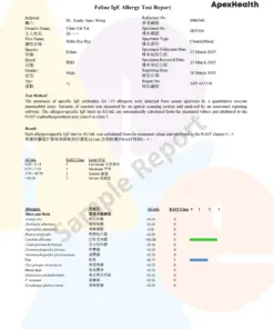 ApexHealth IgE寵物過敏測試 IgE Allergy Test Report