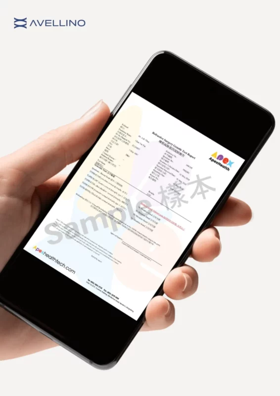 Avellino Refractive Surgery Genetic Test Sample Report